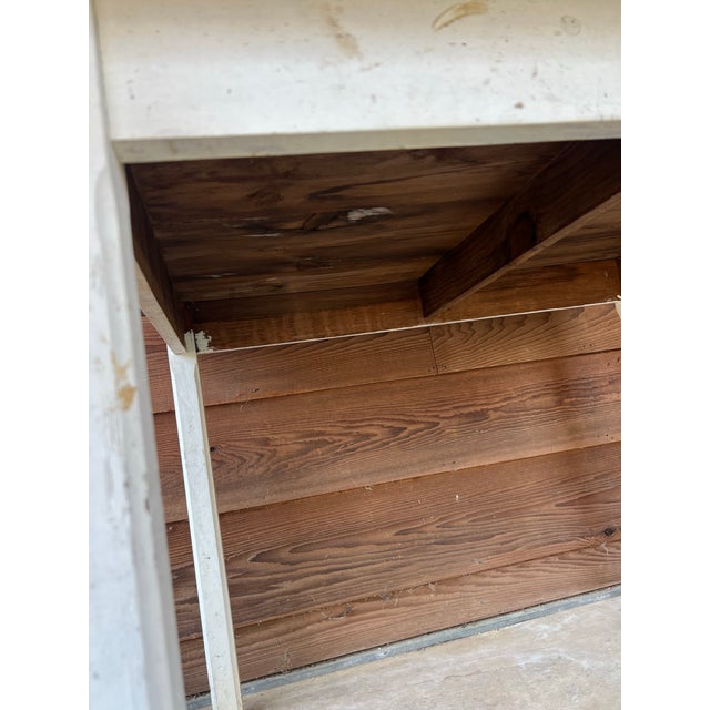 1960s Rustic Square Farm Table or Island, Vintage, Wooden For Sale In Birmingham - Image 6 of 12