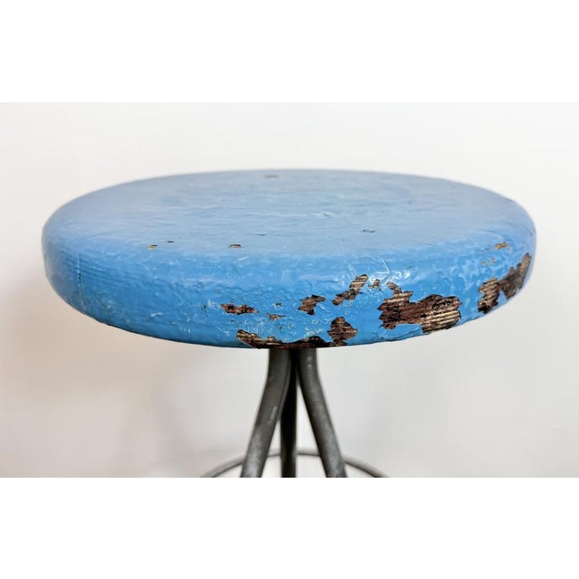 Industrial Grey Workshop Stool, 1960s For Sale - Image 13 of 18