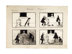 Bad Joke - Original Lithograph 1899 1899