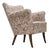Danish Armchair in Jacquard Fabric, 1960s For Sale