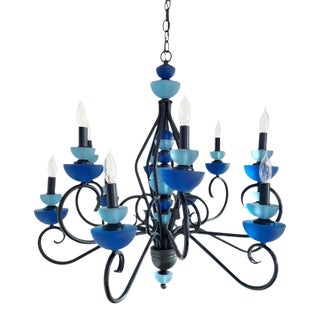 1980s Hivo Van Teal Lucite Chandelier For Sale
