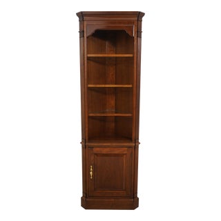 Stickley Cherry Open Corner Bookcase Cabinet For Sale