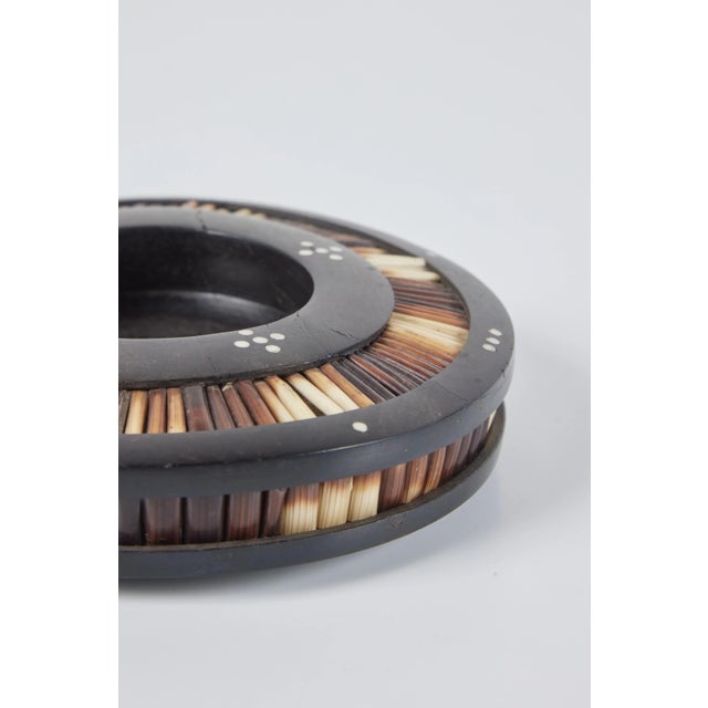 Ebony Ebony and Porcupine Quill Catchall For Sale - Image 8 of 10