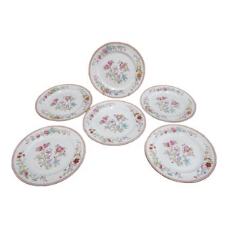 Royal Doulton Ito Smooth E2929 Exotic Song Bird 8" Salad Plate Set of 6 For Sale
