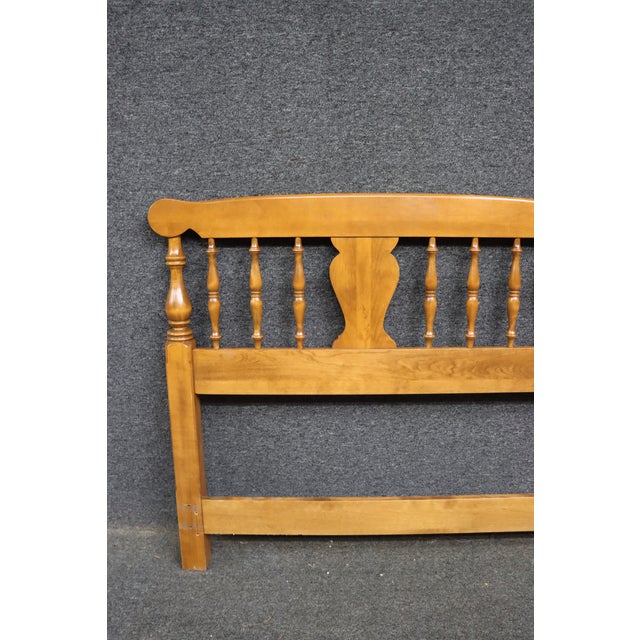 Ethan Allen American Maple King Size Bootjack Headboard For Sale In Philadelphia - Image 6 of 10