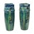 Antique Art Nouveau Flemish Blue Earthenware Vases, 1890s, Set of 2 For Sale - Image 4 of 18