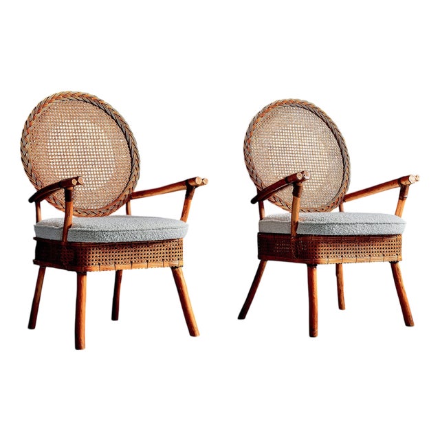 German Bouclé Armchairs, 1960s, Set of 2 For Sale