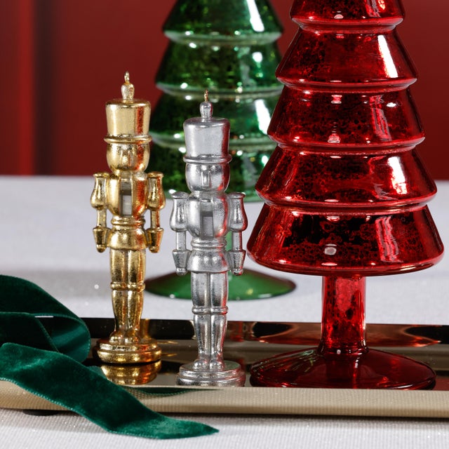Hartwin Metallic Nutcracker Holiday Ornaments in Silver & Gold, Set of 6 For Sale - Image 4 of 4