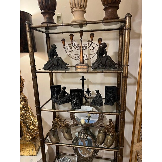 Pair of Faux Bamboo Étagères For Sale - Image 10 of 12