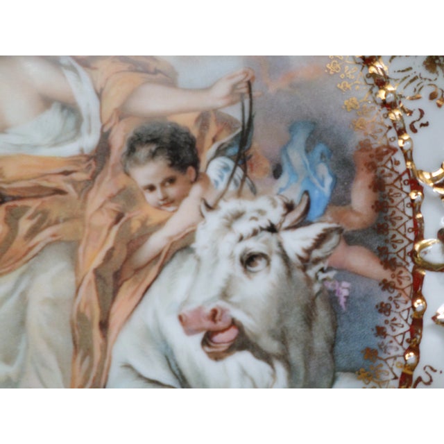 Late 20th Century RS Pussia Porcelain Bowl With Handpainted Women and Cherub For Sale In Columbia, SC - Image 6 of 7