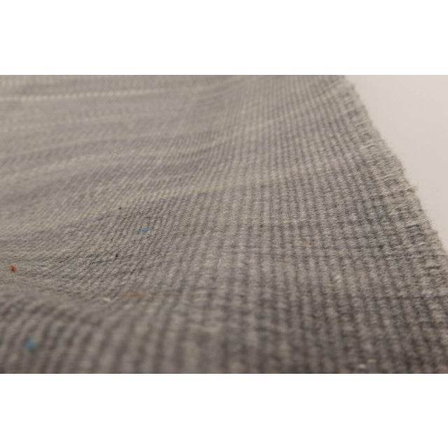 Contemporary Muted Silver, Blue Flat-Weave Wool Rug by Doris Leslie Blau For Sale - Image 4 of 7