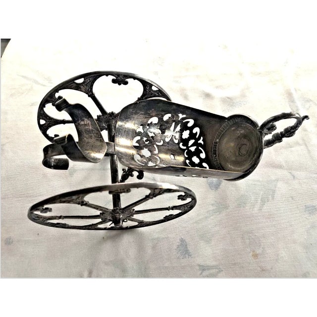 WMF Württembergische Metallwarenfabrik Late 19th Century Bottle Holder Trolley in Silver Metal, Germany Wmf For Sale - Image 4 of 12