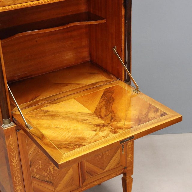 Vintage Empire Secretaire in Walnut For Sale - Image 12 of 14