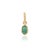 14k Solid Gold Contemporary Emerald Charm Pendant Gift for Birthday For Sale - Image 10 of 18
