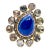 Bochic “Orient” Vintage Rose Cut Diamond & Tanzanite Ring Set 18K Gold & Silver For Sale