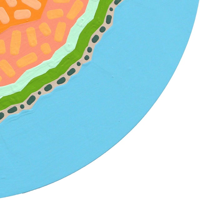 Cantaloop - Original Vibrant Abstract Fruit Still Life Painting on Panel by Will Beger For Sale - Image 4 of 9