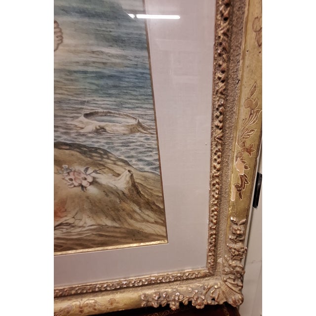 1950s 1950s Edward Laning Watercolor Painting St. Michael Defeating Fallen Angel Satan For Sale - Image 5 of 15