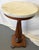 Brown 1900's Solid Wood Reeded Pedestal/ Plant Stand With Marble Top For Sale - Image 8 of 18