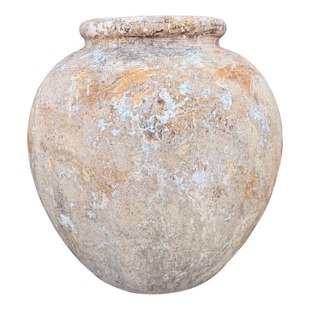 European Style Olive Pot in the Biot Jarre Style For Sale