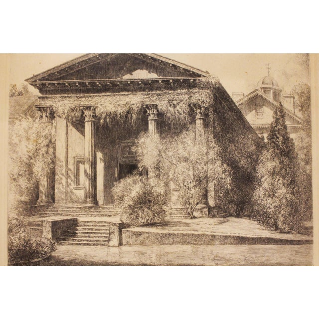 Playmakers' Theatre - Unc Chapel Hill Etching by Louis Orr, 1939-1952 For Sale - Image 9 of 9