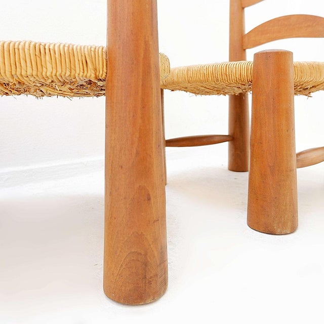 Low Brutalist Chairs by Charles Dudouyt, 1960s, Set of 2 For Sale - Image 11 of 15