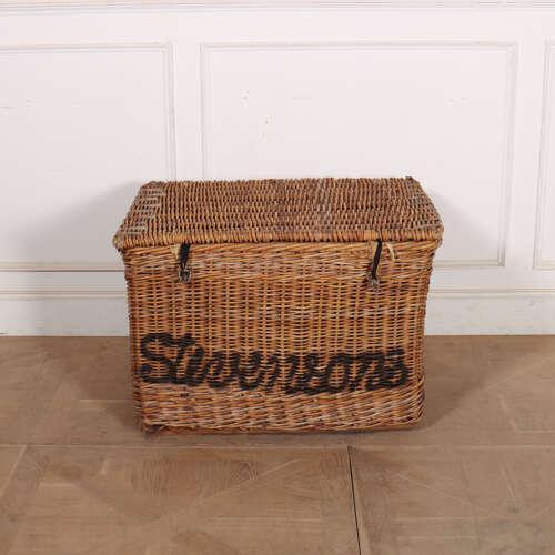 English Wicker Log Basket, 1890s For Sale - Image 4 of 10