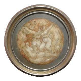 Painting by Charles Burdick Tondo Form Circa 2002 For Sale