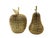 Elevate your interior with this stunning vintage brass apple and pear set. These textured brass ornaments offer a touch of...