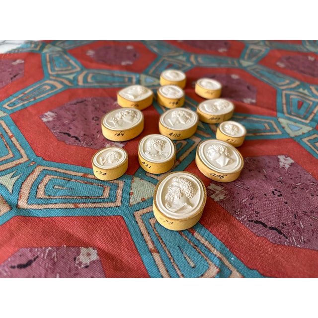 Grand Tour Antique Italian Grand Tour Plaster Intaglios of Roman Emperors & Classical Figures - Set of 12 (Group #12) For Sale - Image 3 of 12