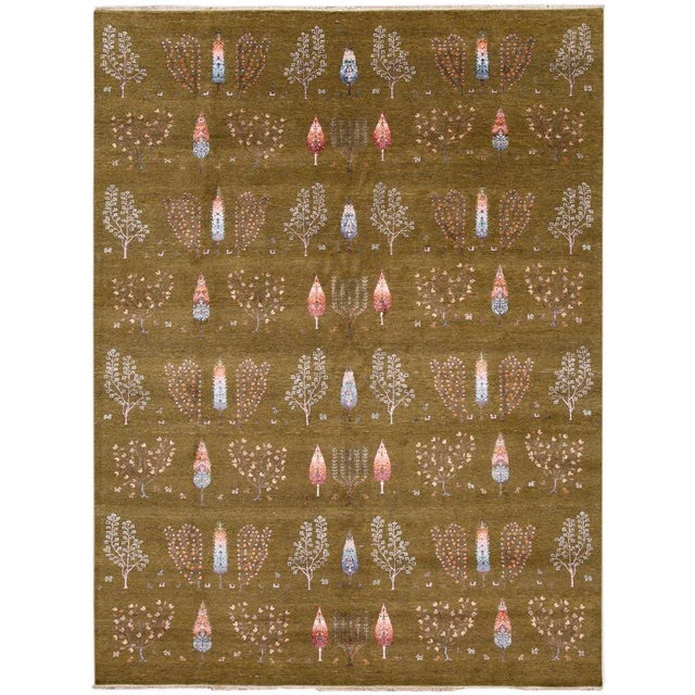 21st Century Modern Indian Gabbeh Style Rug For Sale - Image 13 of 13