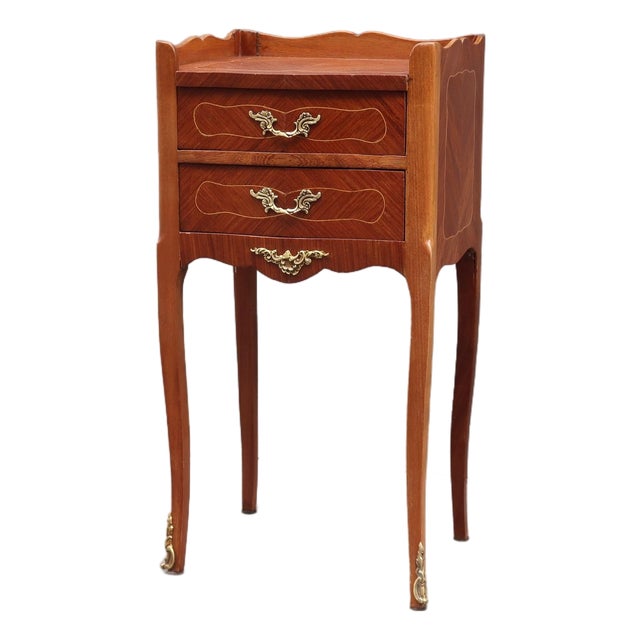 French Antique Louis XV Style Side Table Nightstand For Sale