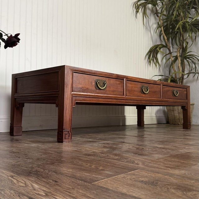 Vintage 60” Ming Style Coffee Table For Sale - Image 4 of 7