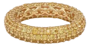 Natural 4.16 cts yellow sapphire ring in 14k gold