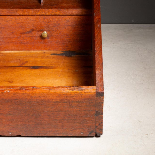 19th C. Shop Keeper's Table Top Desk c.1850 For Sale - Image 4 of 12