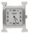 Vintage Hermes Heure H 30mm Steel White Dial Orange Swift Strap Quartz Watch For Sale