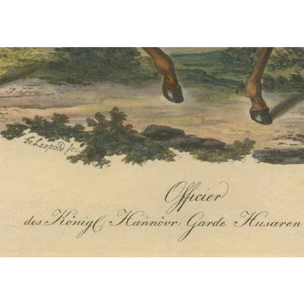 Hanoverian Guard Hussar Officer Elegance, Print For Sale - Image 4 of 8