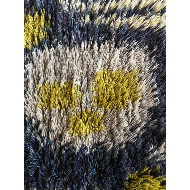 Mid-Century Modern Wool Rya Rug, 1960s For Sale - Image 4 of 18