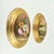 Beautiful still life set of paintings on convex oval wood panels. Both pieces depict abundant flowers in a vase. The...