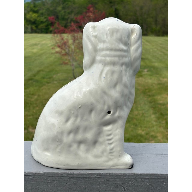Mid 19th Century 19th C. Staffordshire Porcelain Spaniel Dog Figurine - 9.5" Tall For Sale - Image 5 of 8