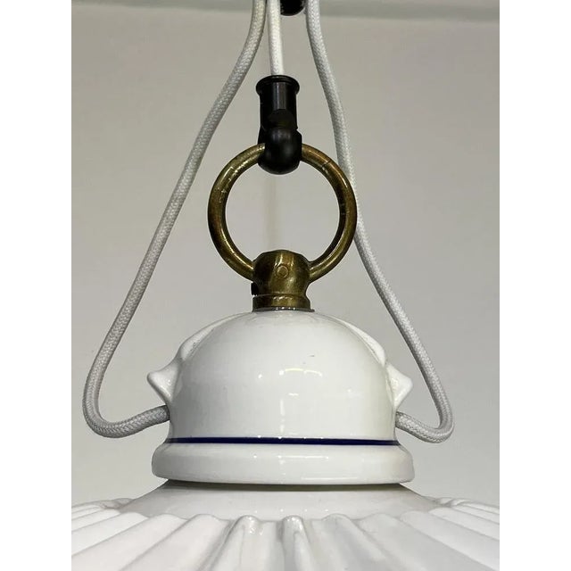 Ceramic and Brass Ceiling Lamp by Aldo Bernardi, Italy, 1990s For Sale - Image 4 of 7