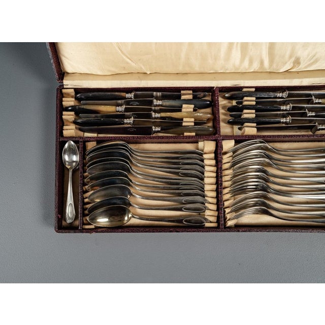 1920s Alpacca Cutlery Model Veritable, 1920s, Set of 48 For Sale - Image 5 of 11