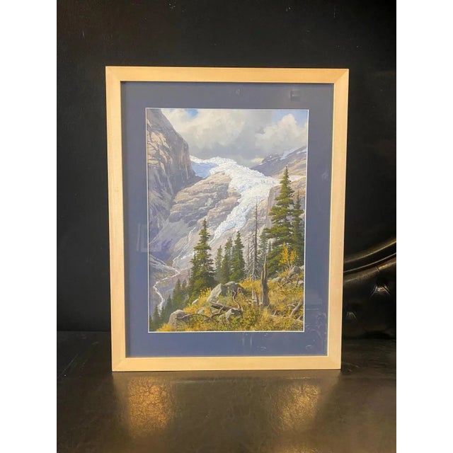 Paper Rudolf Reschreiter, Glacier, Gouache on Paper For Sale - Image 7 of 9