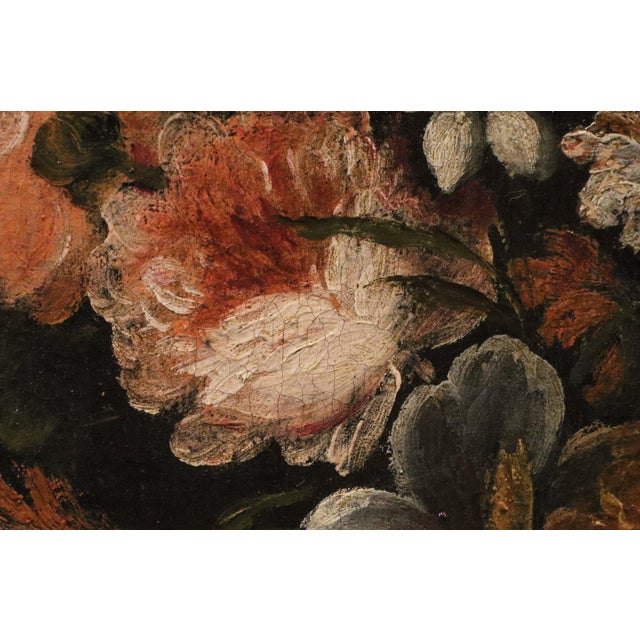 Felice Boselli, Still Life of Flowers and Fruit Boselli, 1700, Oil on Canvas For Sale - Image 8 of 15