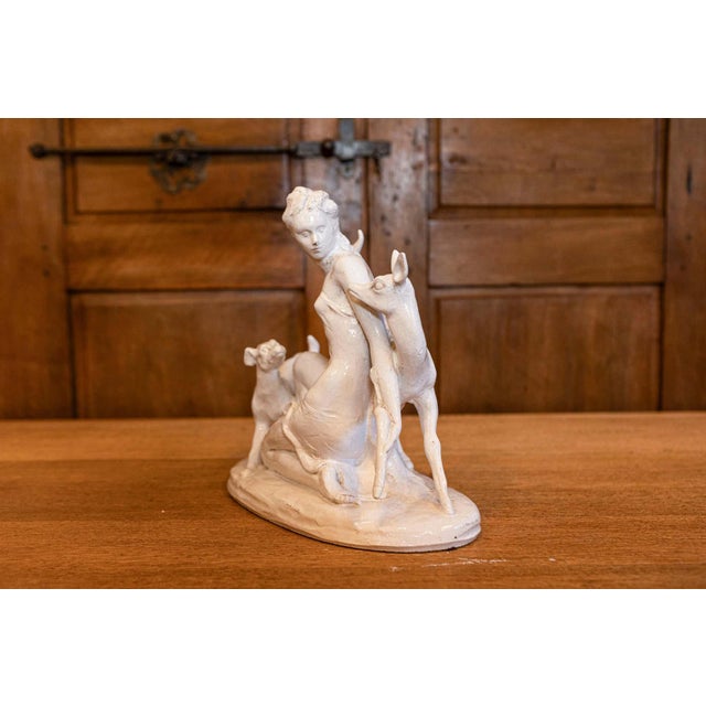 20th Century Italian Ceramic Sculpture of Diana For Sale - Image 4 of 10