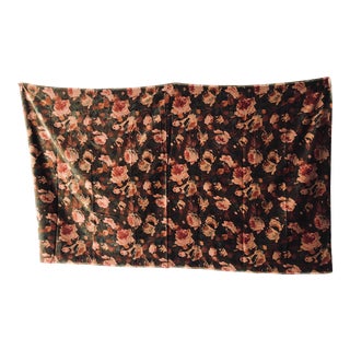 Vintage Floral Design Velvet Fabric 45” X 75” For Sale