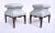 Light Gray Baker Furniture Castle Corner Chairs, Walnut, Upholstery, Modern Usa For Sale - Image 8 of 11