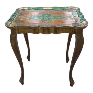 Vintage Italian Florentine Gilt Wood Side or Drink Table