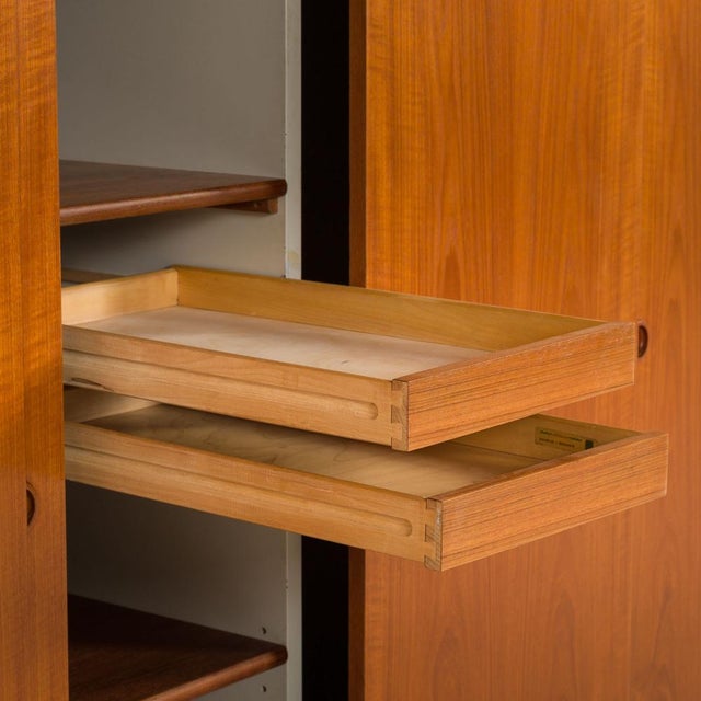 Large Wardrobe in Teak by Melvin Mikkelsen, Denmark, 1960s For Sale - Image 12 of 18