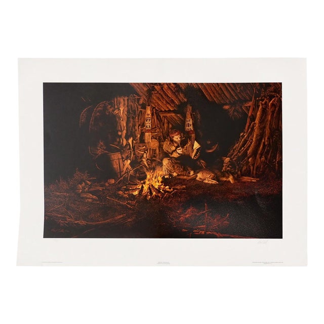 Paul Calle "Fireside Companions" Signed Limited Edition Print, 1995 For Sale