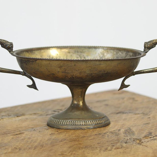 Metal 19th Century Italian Silver-Plated and Weathered Serving Dish / Bowl For Sale - Image 7 of 9